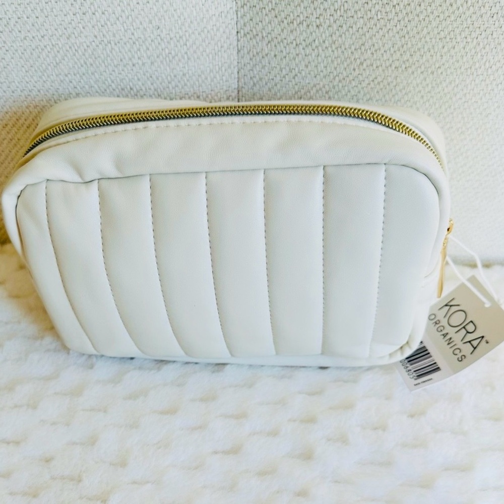 Kora Organics Quilted Cosmetic Bag, NWT
